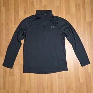 UNDER ARMOUR Black Performance Stretch 1/4 Zip Pullover Small S Mens